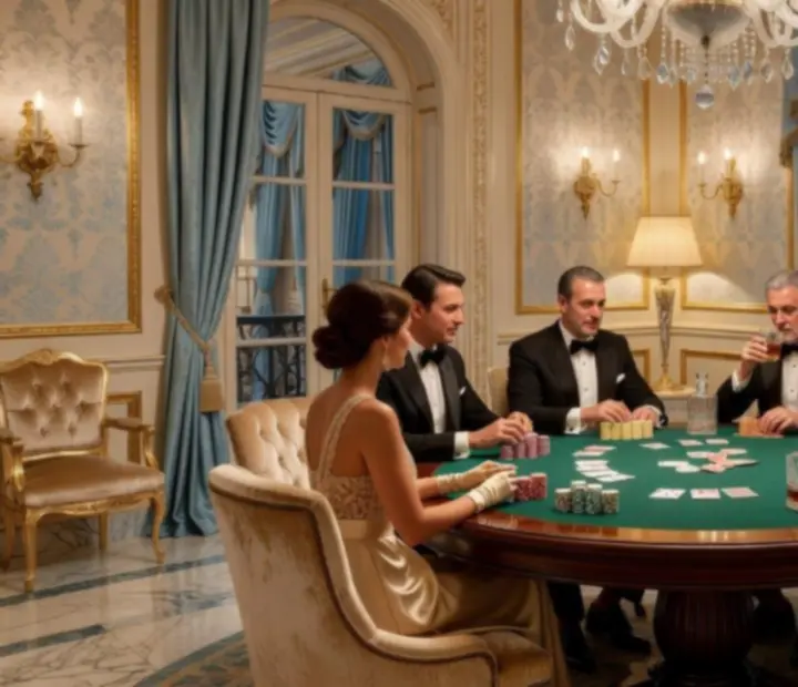 Soirée poker privée dans une ambiance vénitienne feutrée
